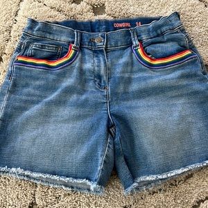 Like new. Retro denim shorts Crewcuts
